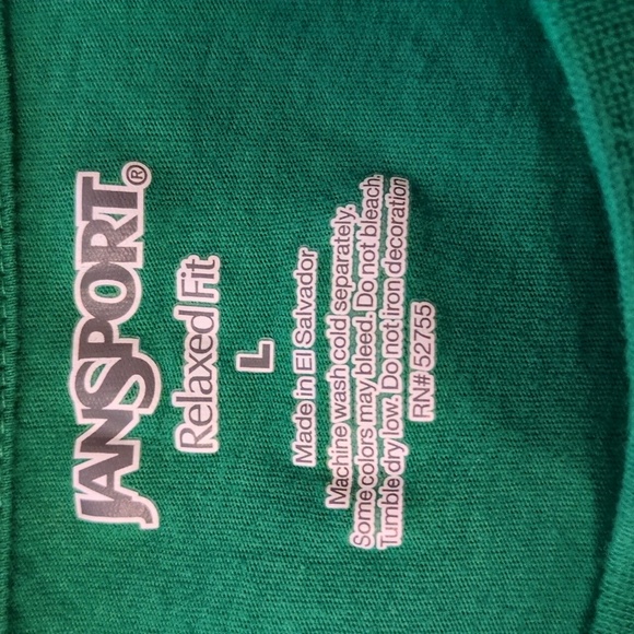 EUC Jansport relaxed fit long sleeve green tee sz L - Picture 4 of 5